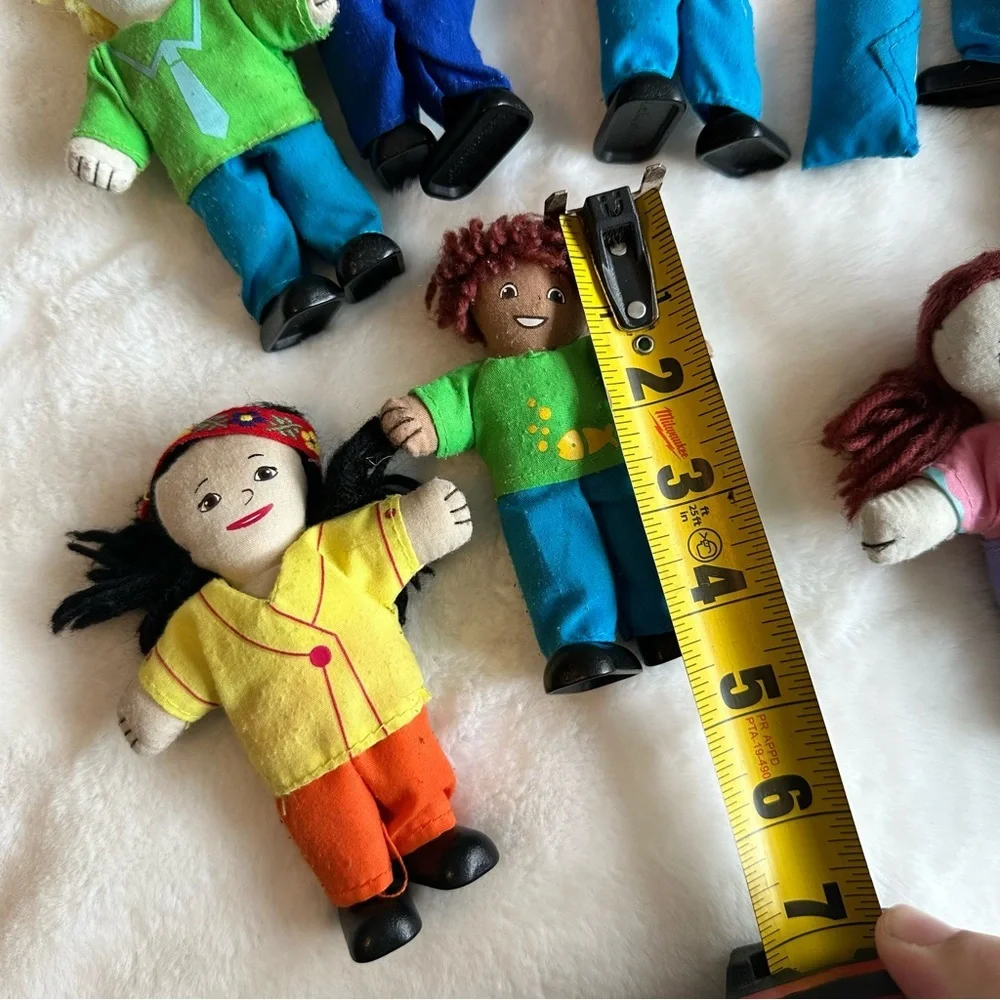 Lakeshore Learning Dollhouse Plush Figures Family Dolls Vintage Set of 13